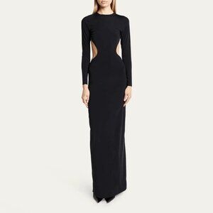 balenciaga demna era cutout maxi dress